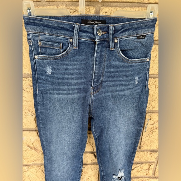 Mavi Scarlett Super High Rise Skinny Jeans Distressed Size 26 - Picture 4 of 15